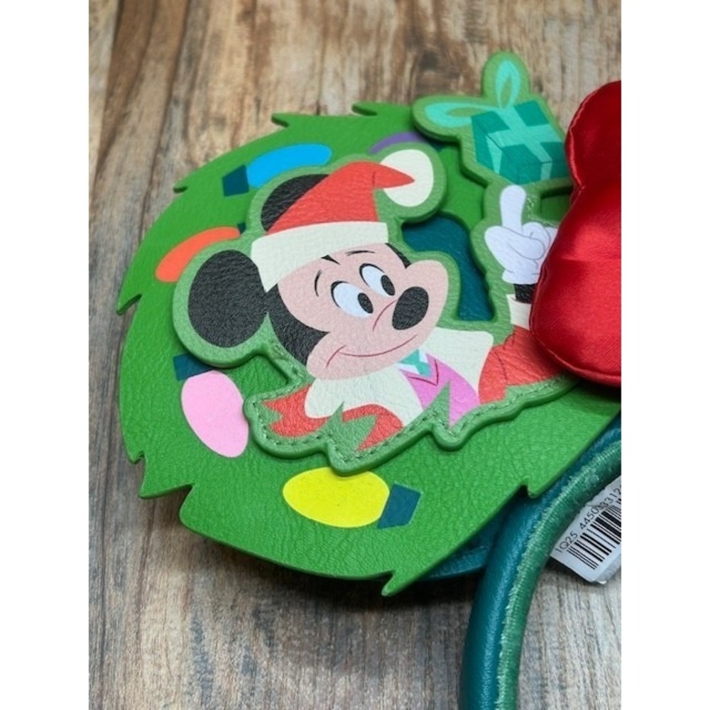 Disney Loungefly Mickey & Minnie Glow-in-the-Dark Holiday Ears Headband NWT - Picture 3 of 9